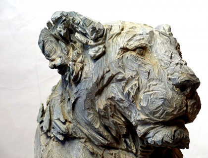 Buste De Lionne , Bronze - Jürgen Lingl - Leonhard's Gallery