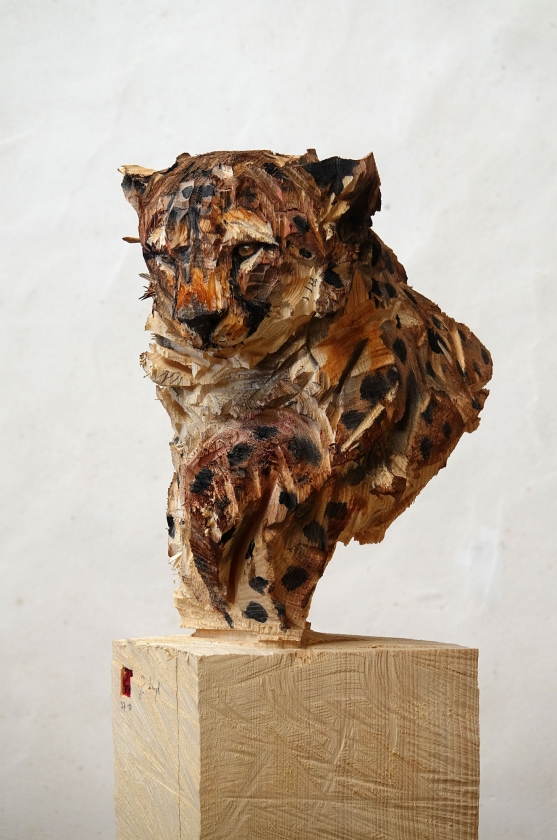 Bust Of Cheetah To His Left,Down - Jürgen Lingl - Leonhard's Gallery